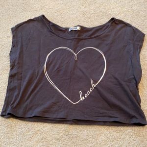 Heart beach crop top